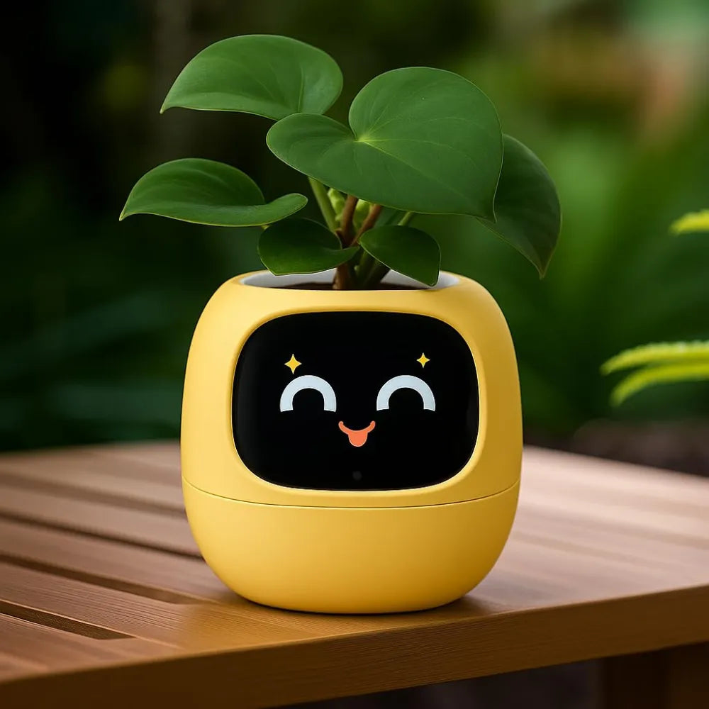 Ivy Smart Planter with Expressions, App Control, Watering Reminder, Real-Time Monitoring – Supports 36 Plant Types