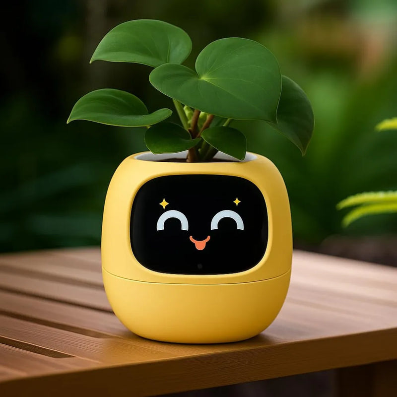 Ivy Smart Planter with Expressions, App Control, Watering Reminder, Real-Time Monitoring – Supports 36 Plant Types