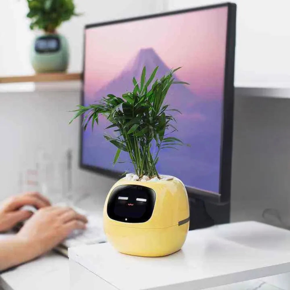 Ivy Smart Planter with Expressions, App Control, Watering Reminder, Real-Time Monitoring – Supports 36 Plant Types