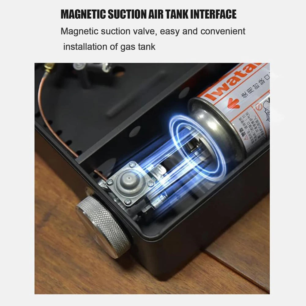 Yanchuan Portable Gas Stove, Single Burner High-Efficiency Butane Cooker with Durable Steel Body & Compact Outdoor Design