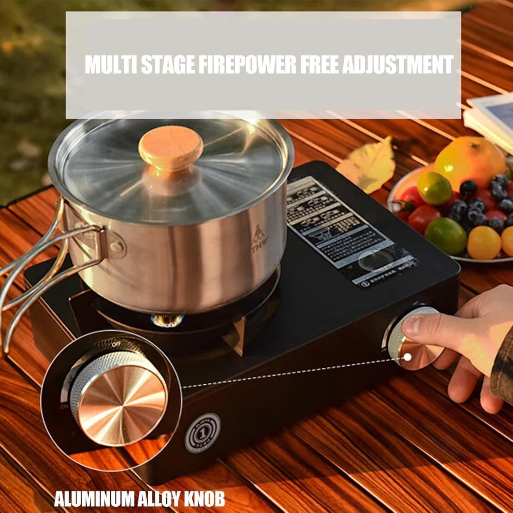 Yanchuan Portable Gas Stove, Single Burner High-Efficiency Butane Cooker with Durable Steel Body & Compact Outdoor Design