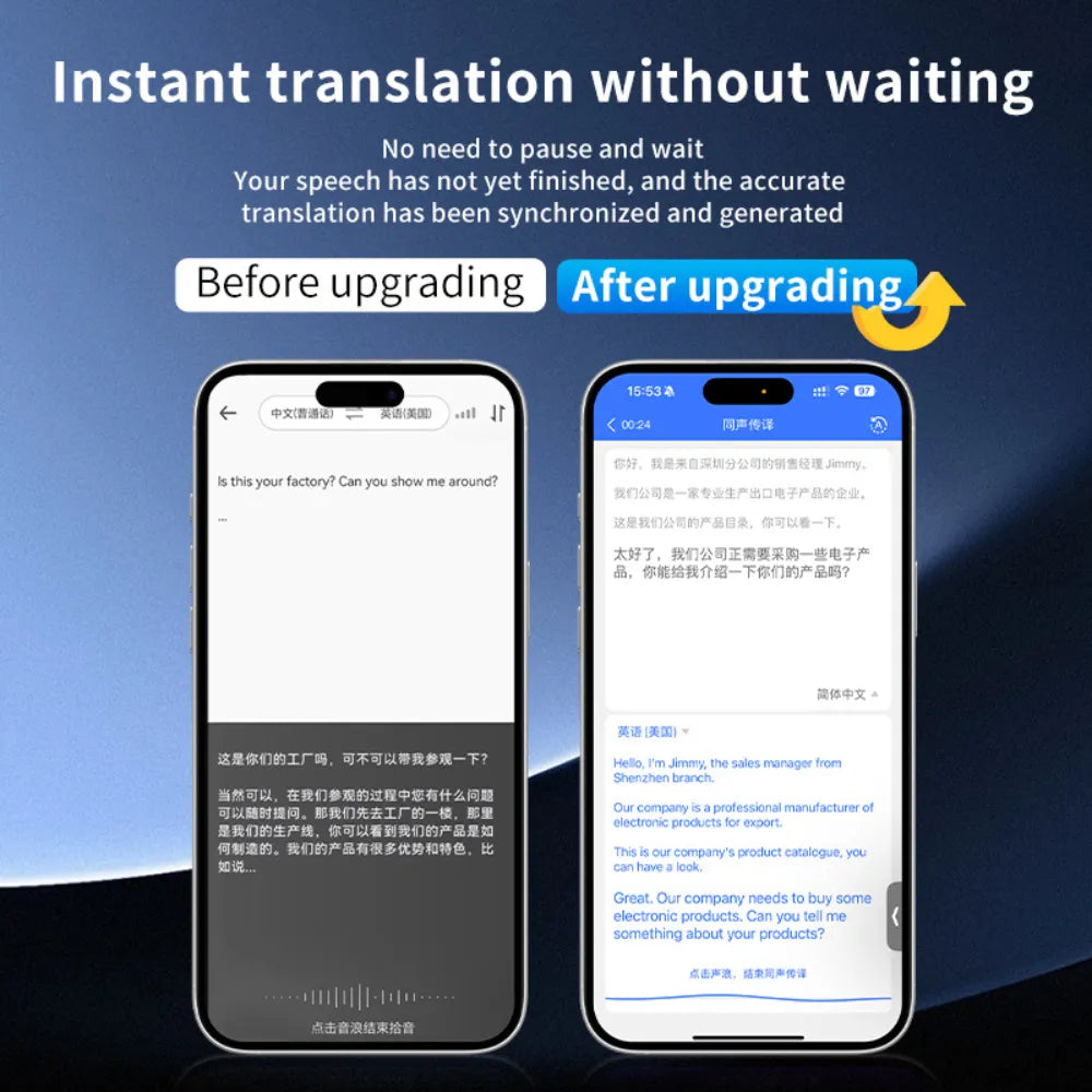 AI Large Model Mini Translator – Instant Multilingual Translator with 138 Languages, Bluetooth & WiFi Connectivity, Portable Android Smart Device