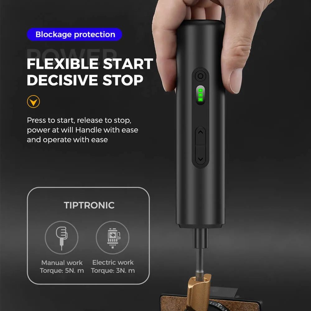 UF-TOOLS 35-in-1 Automatic & Manual Precision Screwdriver Set – 3-Gear Torque, 3N·m Electric Power, LED Light & 1600mAh Rechargeable Battery