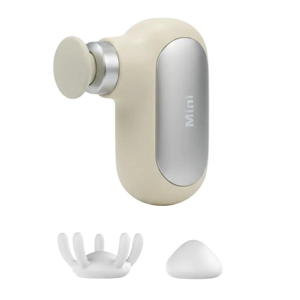 Mini Portable Massage Gun – Quiet Deep Tissue Muscle Relaxer with 3 Interchangeable Heads & Compact Travel Design