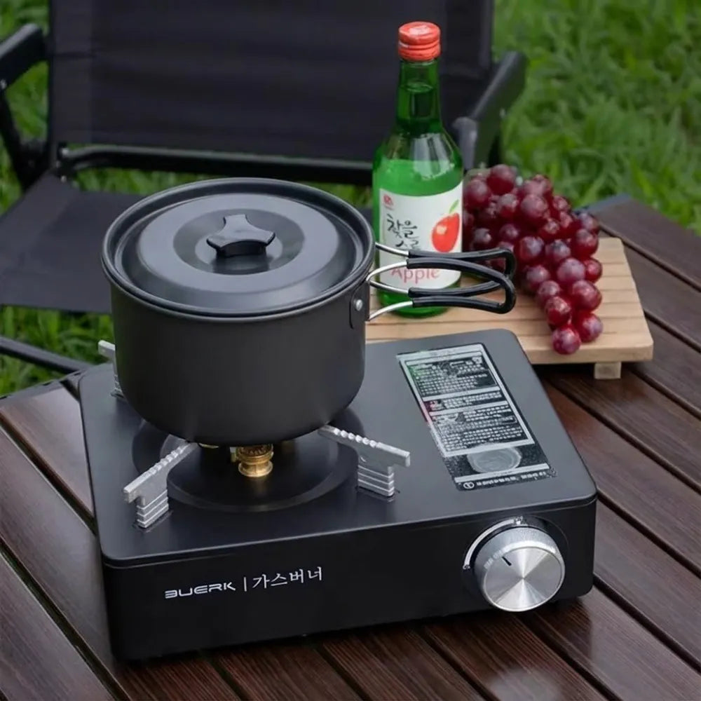 BUERK Portable Single Gas Stove – High-Efficiency Compact Burner for Outdoor Cooking & Home Use