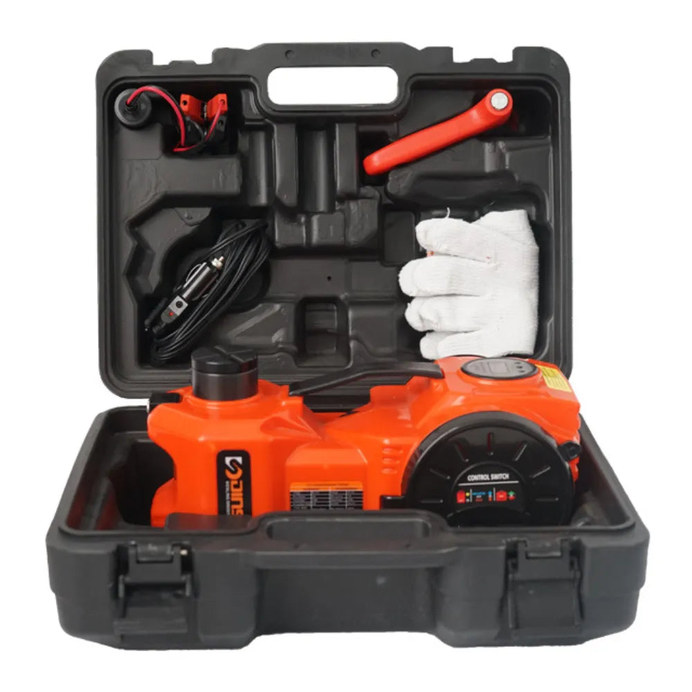3-Ton Electric Hydraulic Car Jack – Heavy Duty Vehicle Lift for Roadside Repair & Tire Changes, 12V DC Powered Auto Jack