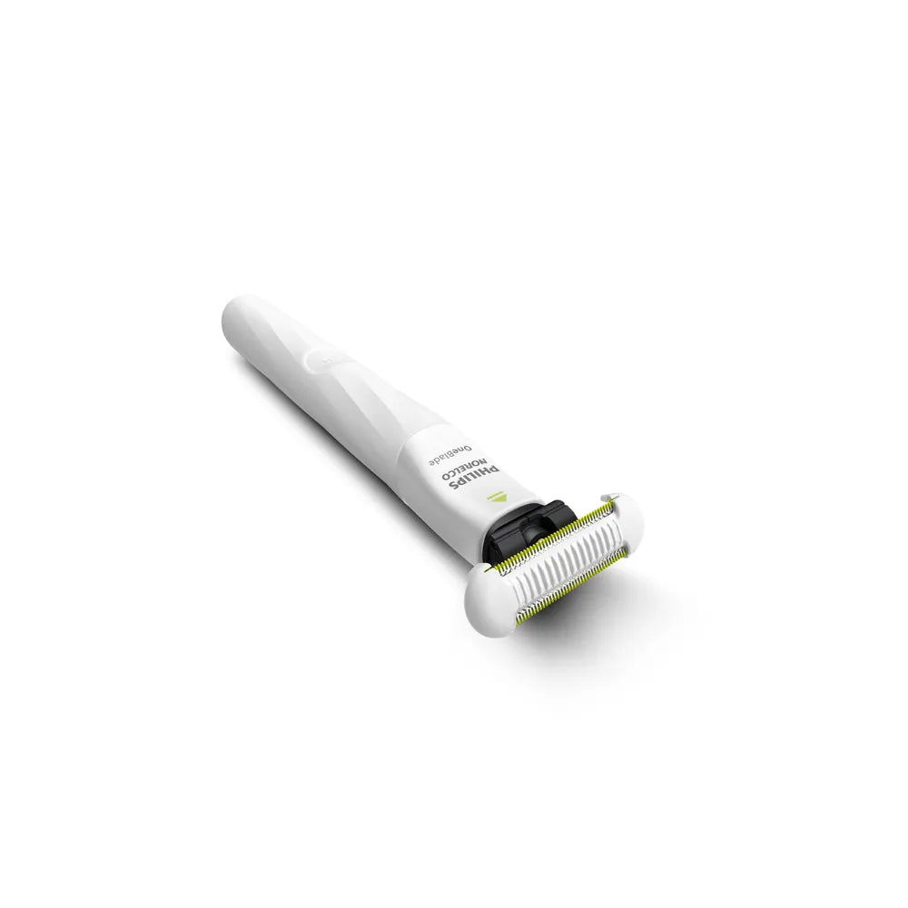Philips Norelco OneBlade Intimate Trimmer – Rechargeable Electric Groomer with Skin Protect Blade, Extra Blade & 3mm Body Comb, Waterproof – White