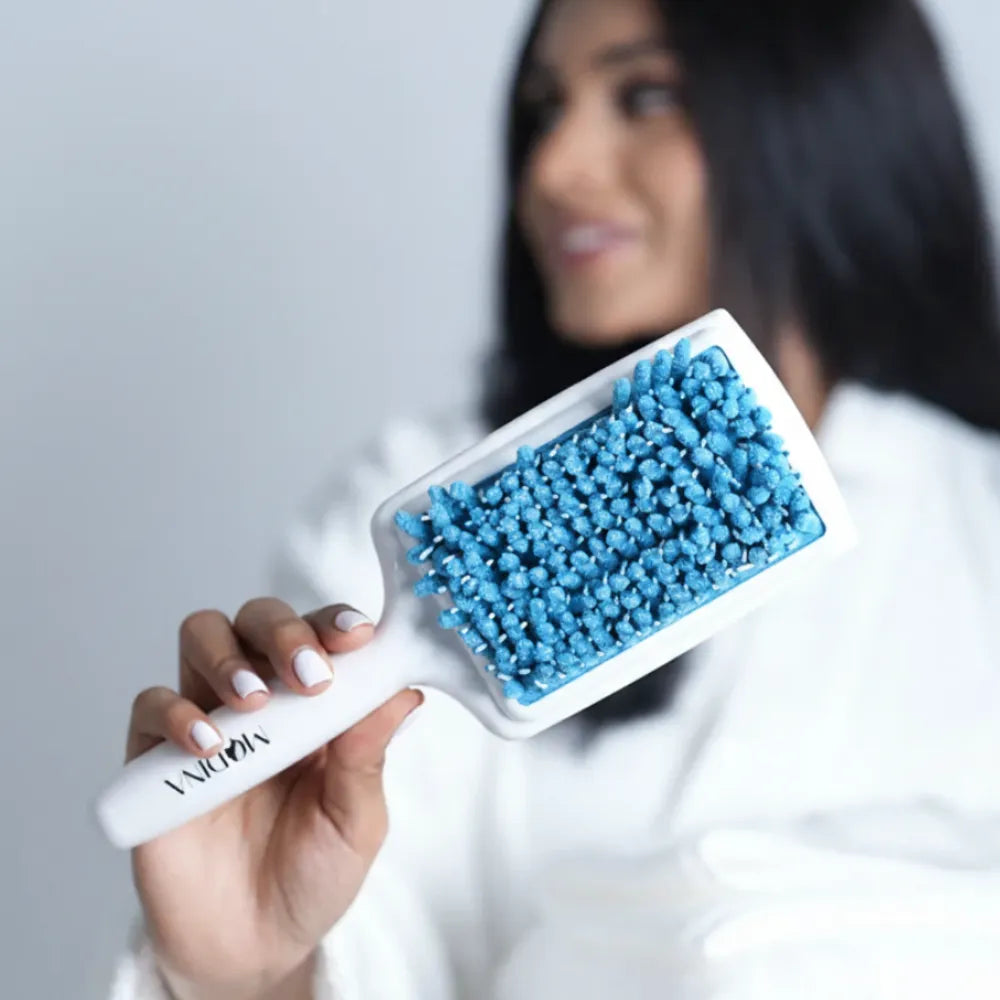 Modina Towel Hair Brush – Microfiber Detangling Brush for Fast Drying, Frizz Reduction & Gentle Styling – All Hair Types