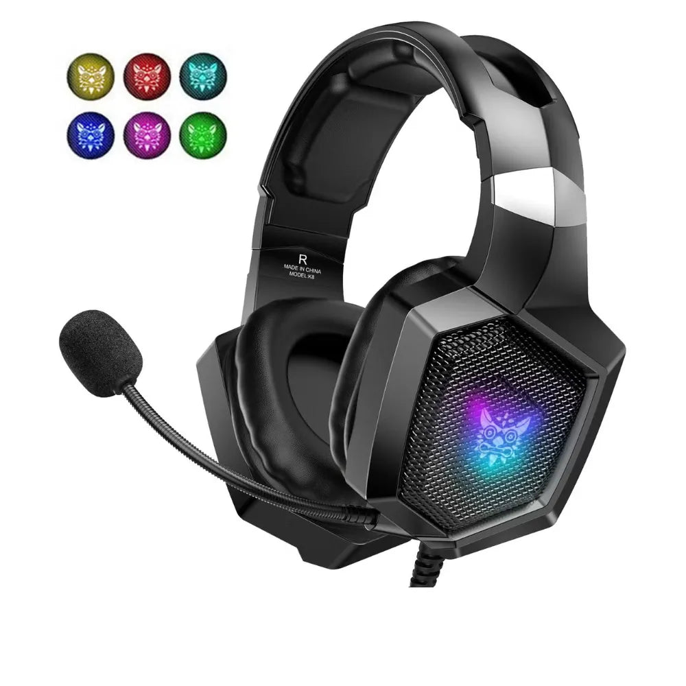 ONIKUMA K8 Gaming Headset – Wired Stereo Headphones with Built-In Microphone, Volume Control, Comfortable Design – Black