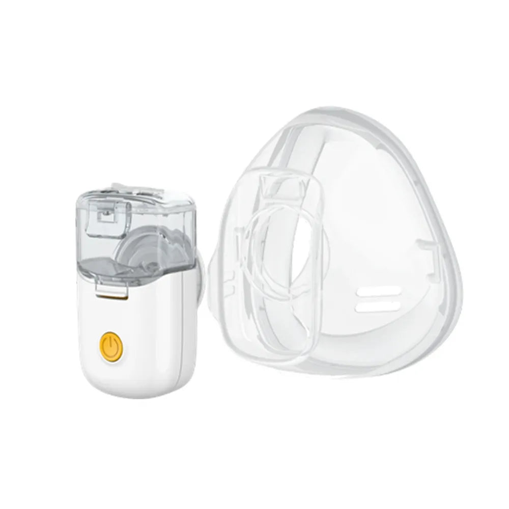 Hands-Free Mini Ultrasonic Mesh Nebulizer Inhaler – Portable Rechargeable Atomizer for Comfortable Breathing Support for Kids & Adults