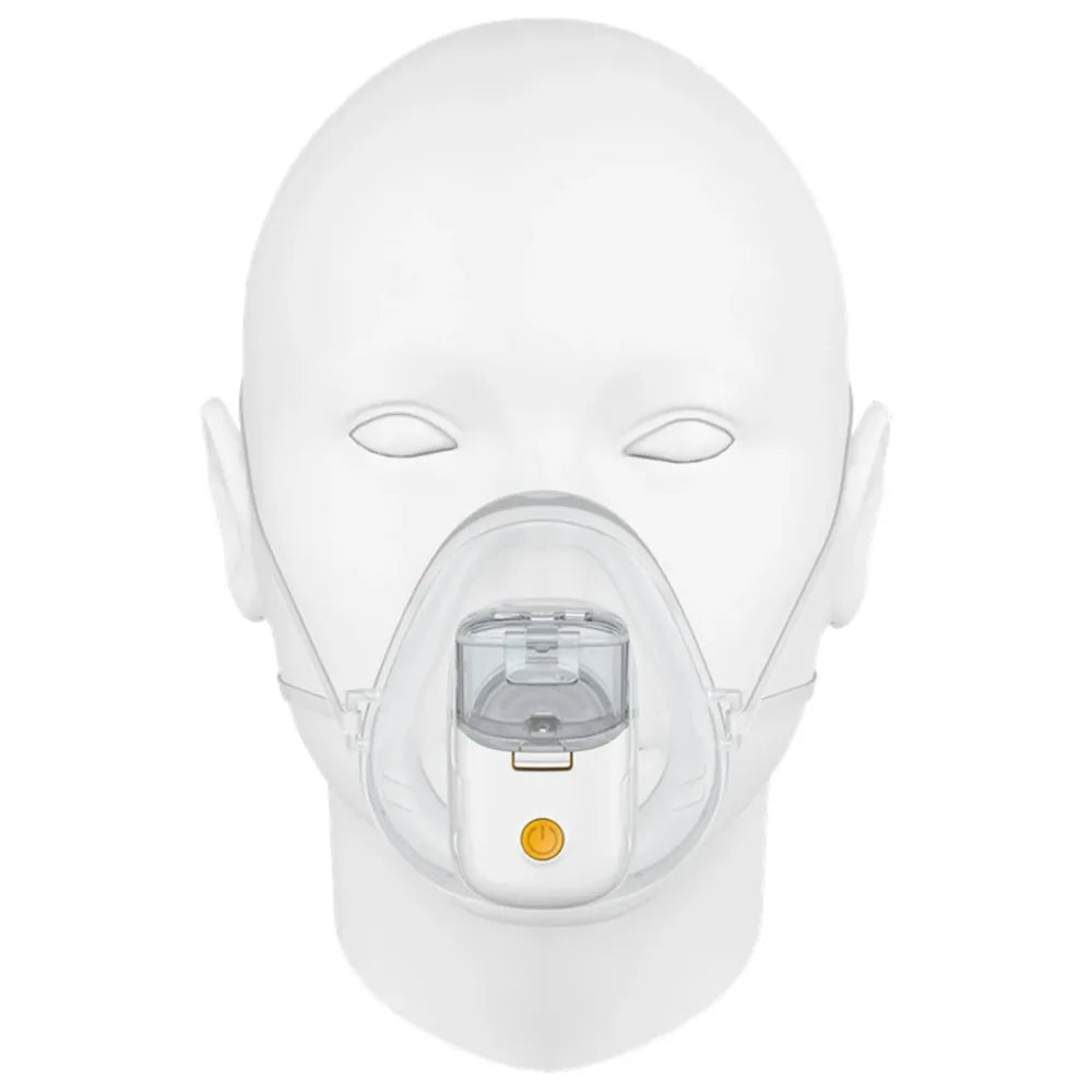 Hands-Free Mini Ultrasonic Mesh Nebulizer Inhaler – Portable Rechargeable Atomizer for Comfortable Breathing Support for Kids & Adults