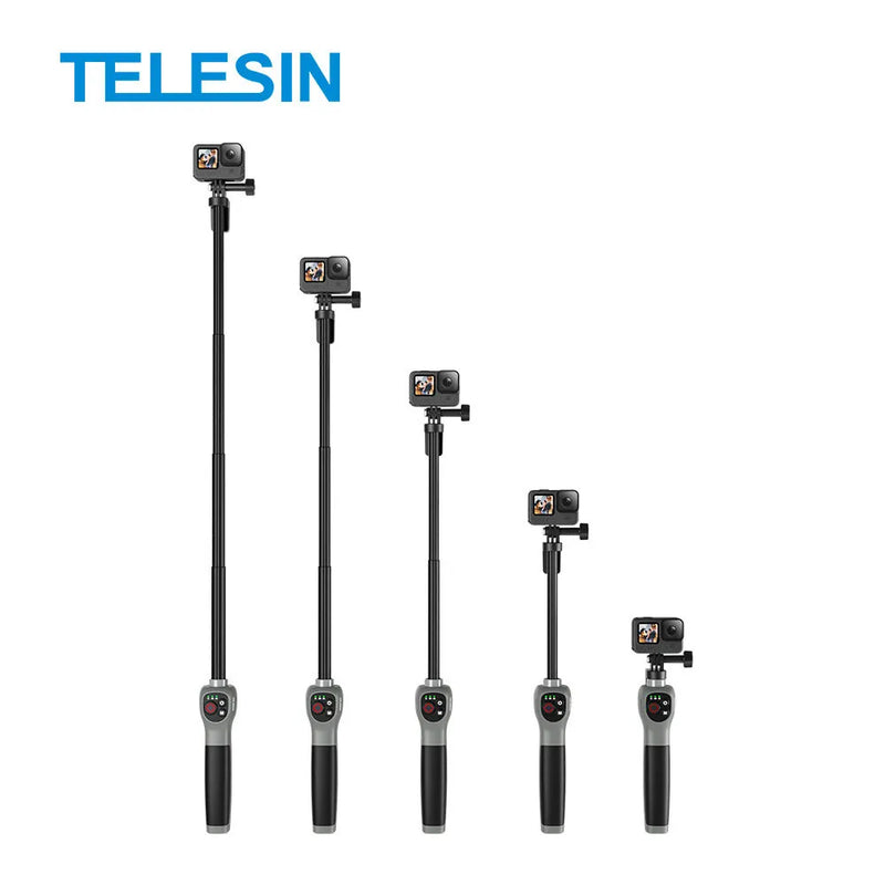 TELESIN Underwater Bluetooth Selfie Stick – 85cm Extendable IPX68 Waterproof Pole with Remote Control for GoPro HERO 8–13