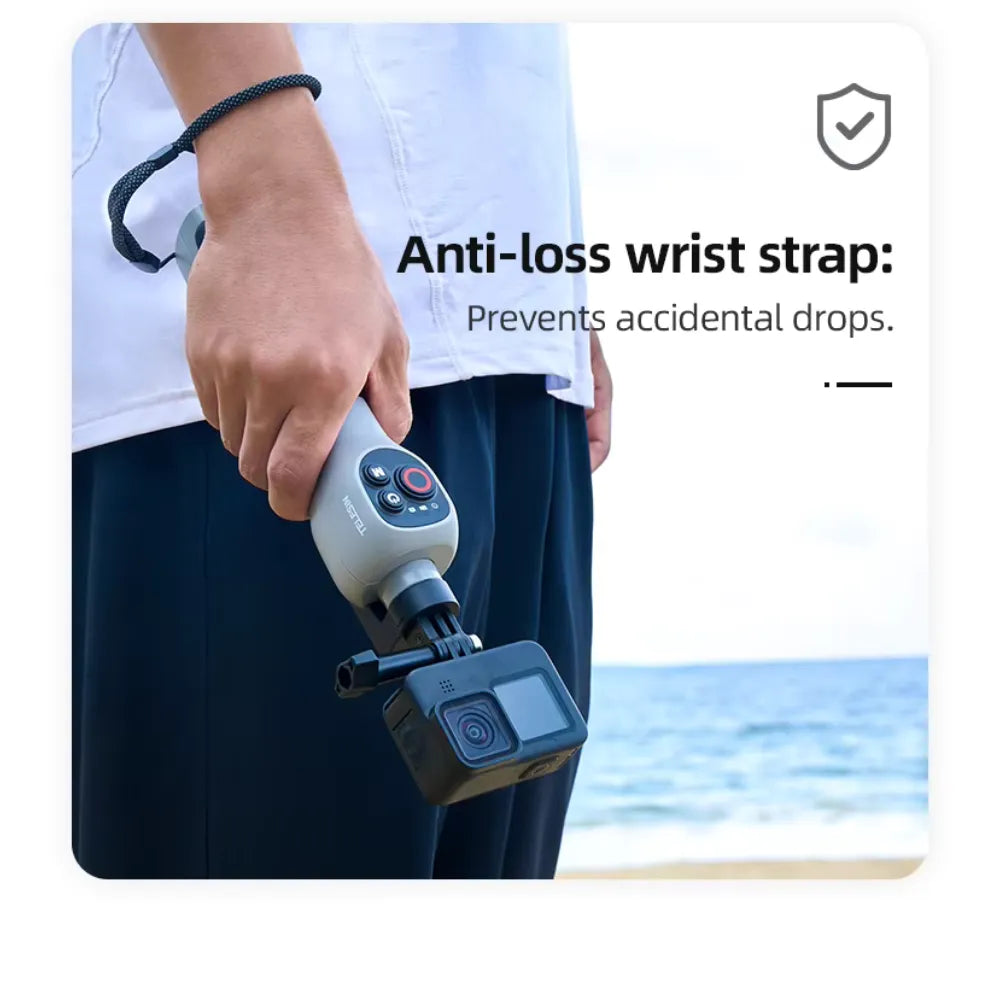 TELESIN Underwater Bluetooth Selfie Stick – 85cm Extendable IPX68 Waterproof Pole with Remote Control for GoPro HERO 8–13