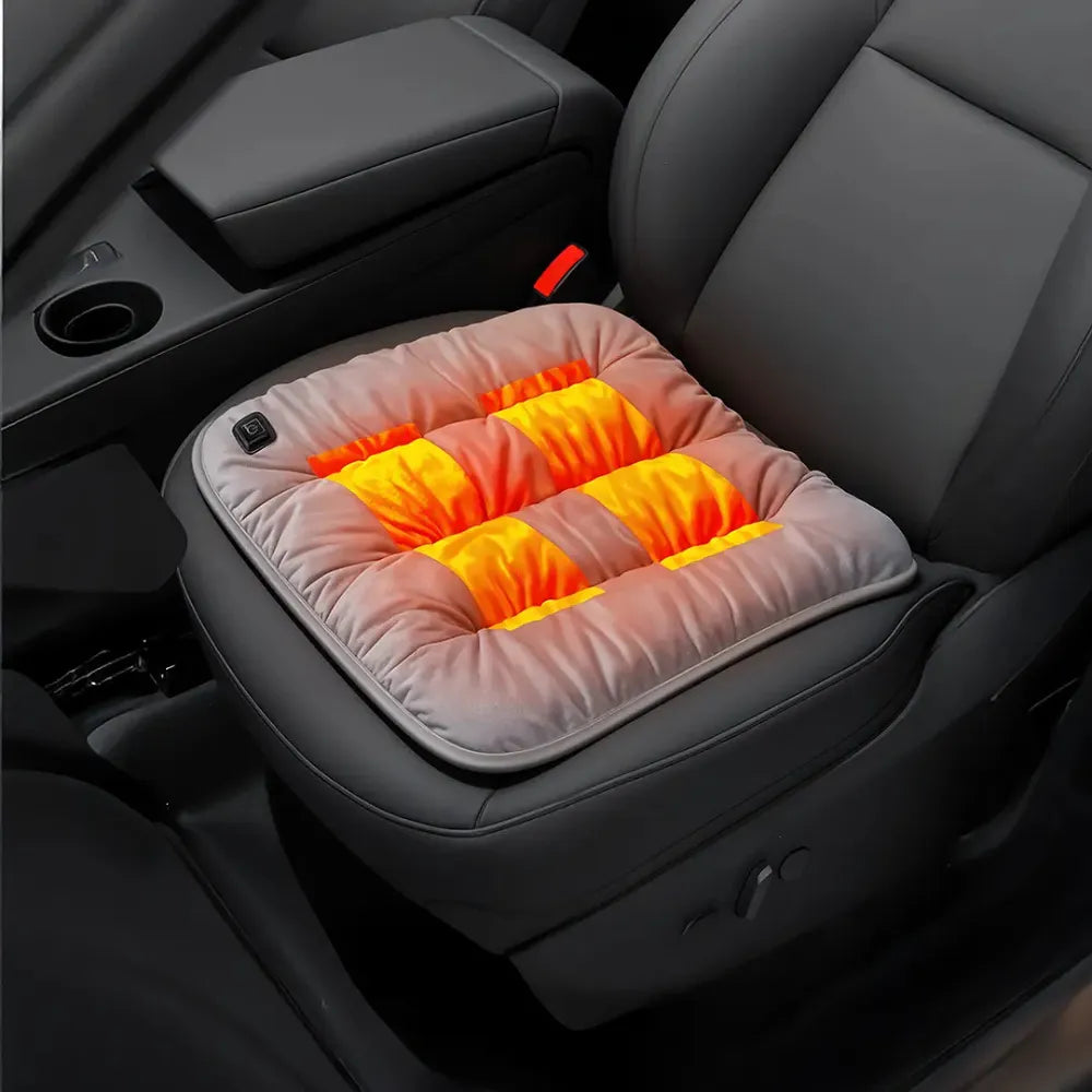 Green Lion Electric Heated Seat Cushion, USB-C Powered, 4 Heat Modes, Nano-Silver Heating Technology, Portable Comfort – Grey