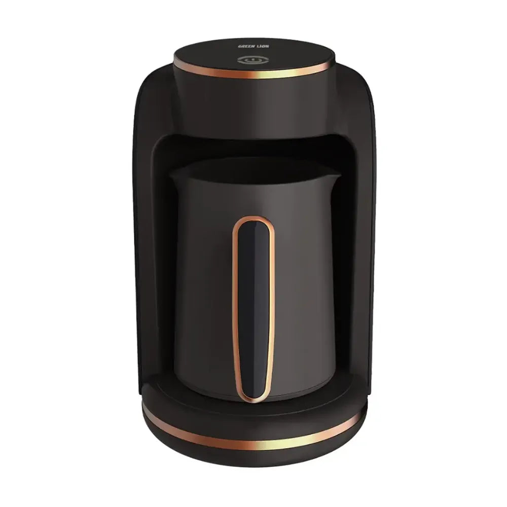 Green Lion Mazaj Turkish Coffee Maker, 600W Quick Brew, 5-Cup Capacity, Stainless Steel Cup, Auto Shut-Off & Overflow Sensor – Black