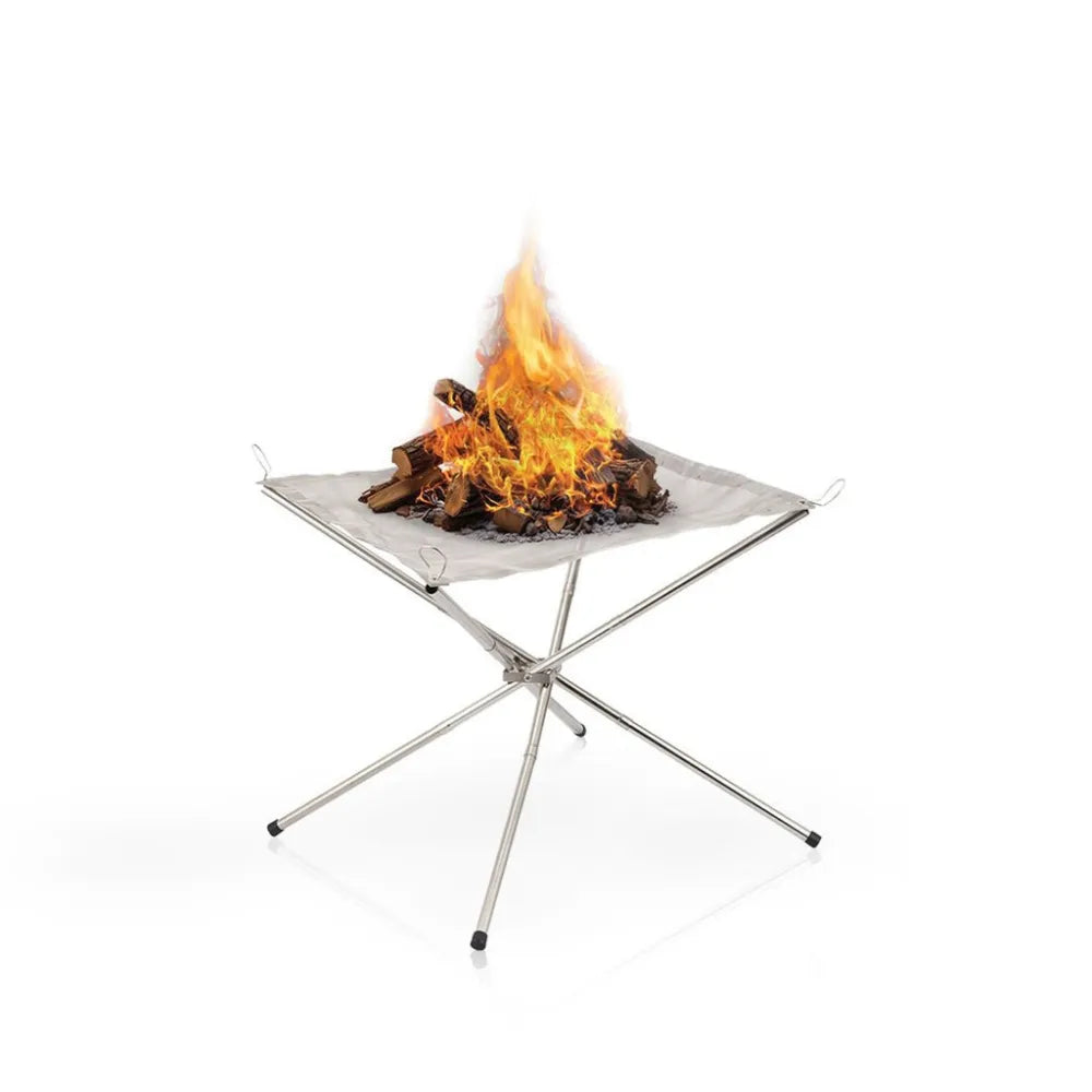 Green Lion Portable Bonfire Stand – Stainless Steel Mesh, Heavy Load Support, Tool-Free Setup, Outdoor Fire Pit Stand