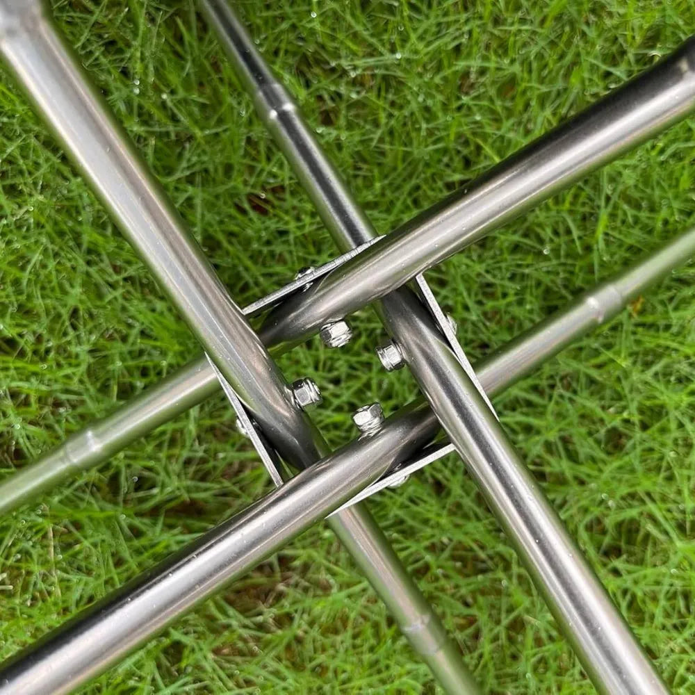 Green Lion Portable Bonfire Stand – Stainless Steel Mesh, Heavy Load Support, Tool-Free Setup, Outdoor Fire Pit Stand