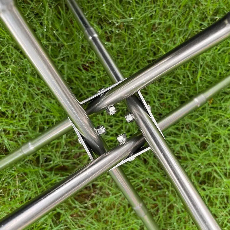 Green Lion Portable Bonfire Stand – Stainless Steel Mesh, Heavy Load Support, Tool-Free Setup, Outdoor Fire Pit Stand