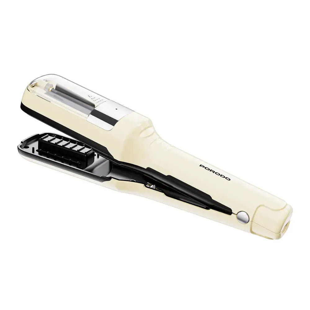 Porodo 2-in-1 Split End Trimmer & Hair Straightener, Cordless, 500mAh Battery, USB-C Charging, Blue Light Hair Repair – 18W Rated Power (White)