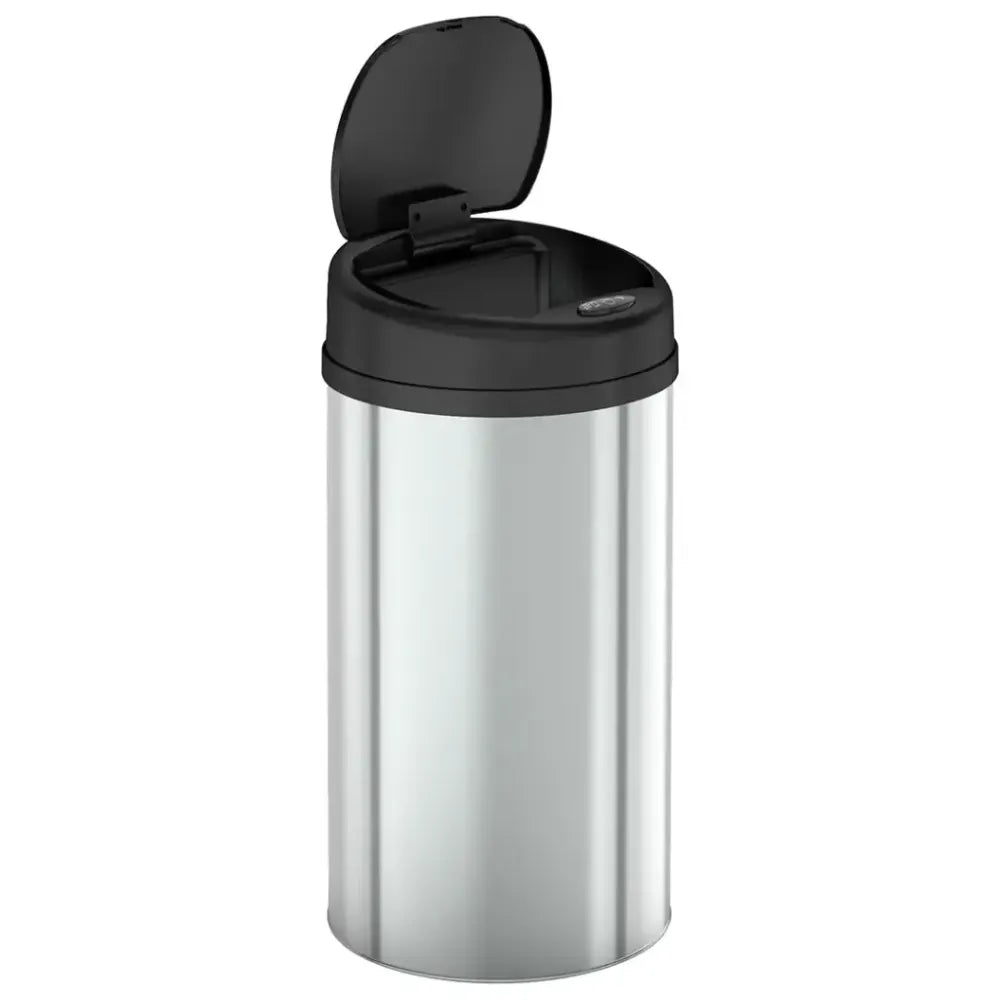 Green Lion Smart Trash Can 15L Stainless Steel with Infrared Sensor, Touch Control, IPX5 Waterproof, Dual Power Support – Silver
