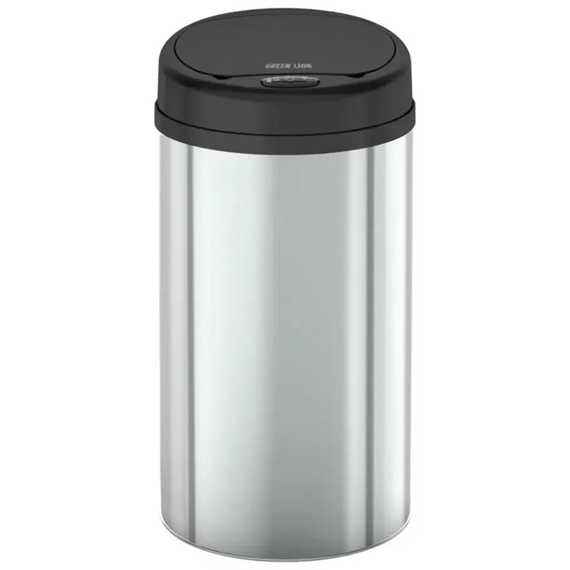 Green Lion Smart Trash Can 15L Stainless Steel with Infrared Sensor, Touch Control, IPX5 Waterproof, Dual Power Support – Silver