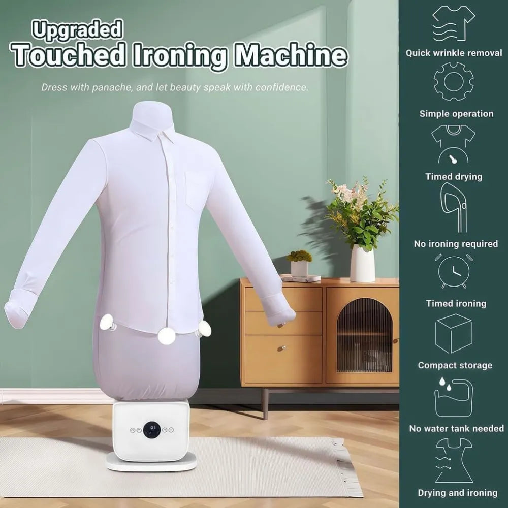 Automatic Hot Air Garment Dryer & Iron 1000W with Inflatable Shirt & Pants Mold, Quick Wrinkle Remover for Home and Office