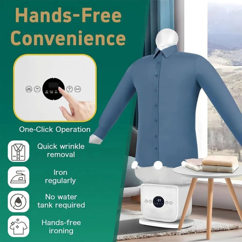 Automatic Hot Air Garment Dryer & Iron 1000W with Inflatable Shirt & Pants Mold, Quick Wrinkle Remover for Home and Office