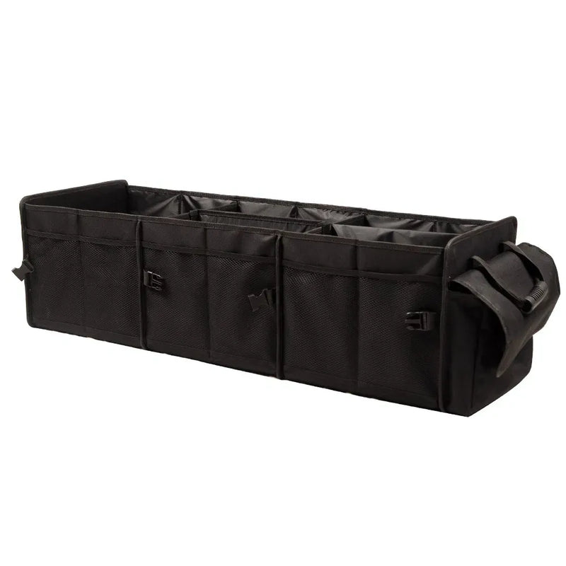 Collapsible Car Trunk Organizer 3-in-1 Multi-Use with Insulated Leakproof Cooler Bag, Waterproof Heavy-Duty Storage – Black