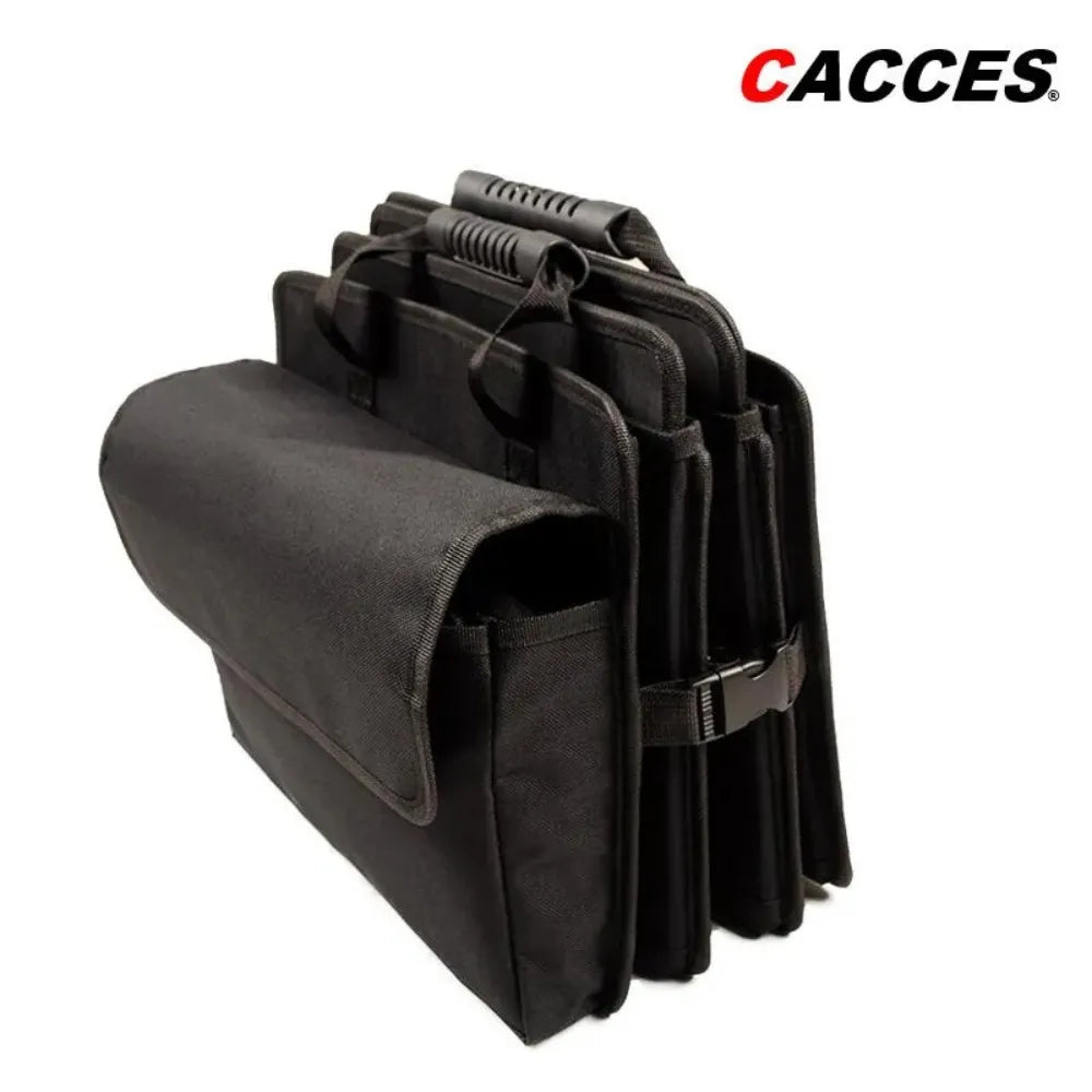 Collapsible Car Trunk Organizer 3-in-1 Multi-Use with Insulated Leakproof Cooler Bag, Waterproof Heavy-Duty Storage – Black