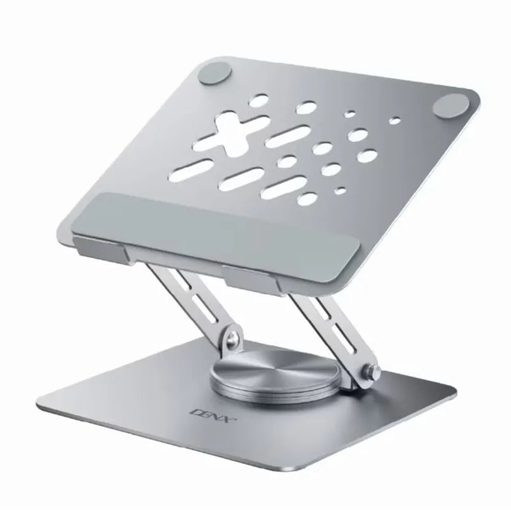 DENX DX1272 Adjustable Laptop Stand with 360° Rotation, Anti-Slip Base, Foldable Aluminum Cooling Stand for Laptops & Tablets