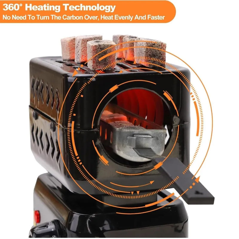 DENX DX2597 Electric Cooking Plate 1200W with Dual Heating Zones, 5-Level Temperature Control, Portable Electric Stove for Home & Travel