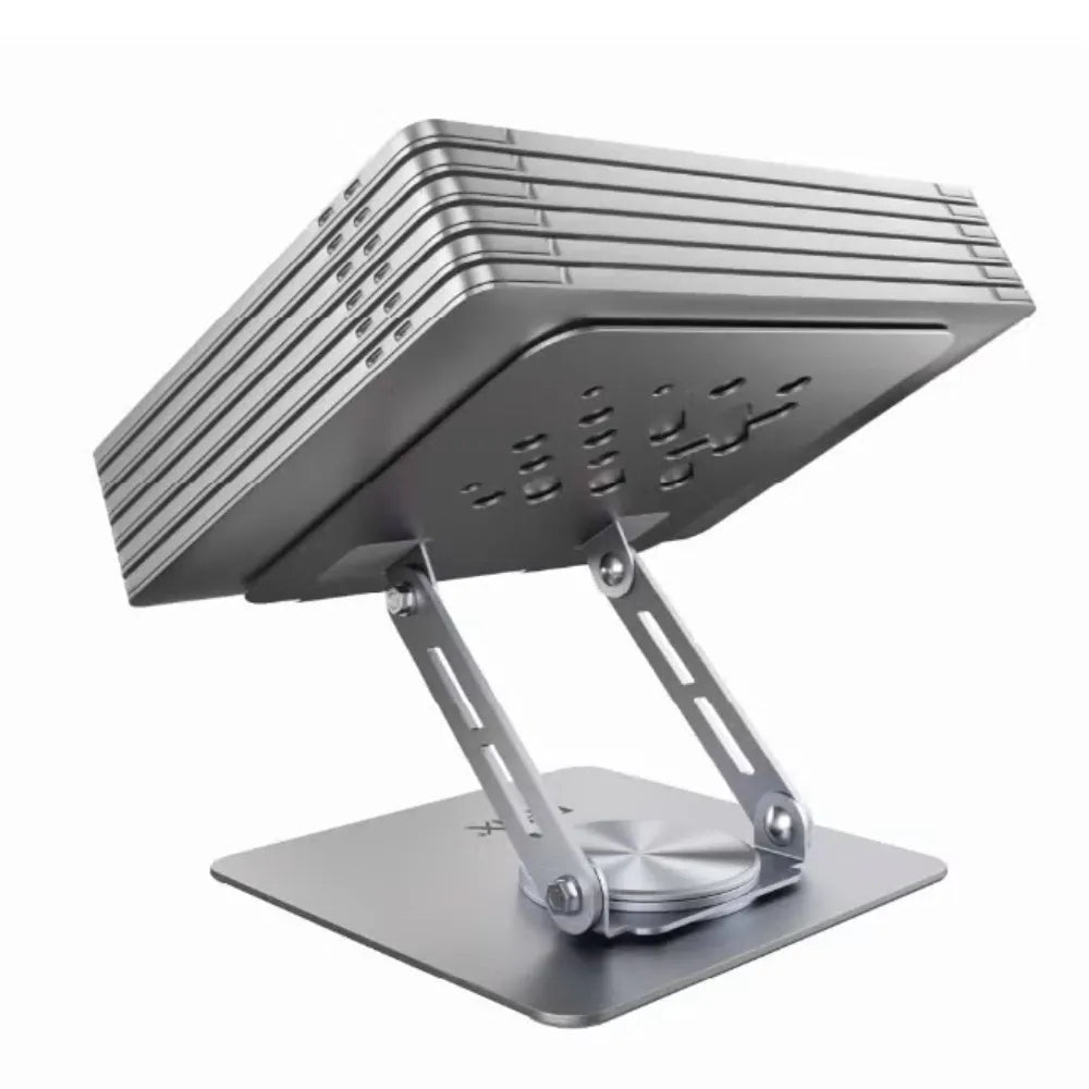 DENX DX1272 Adjustable Laptop Stand with 360° Rotation, Anti-Slip Base, Foldable Aluminum Cooling Stand for Laptops & Tablets