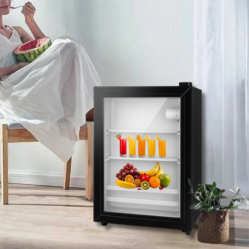 DENX Mini Fridge 29L Direct Cooling Metal Design 55W Power Efficient for Home and Office DX4501