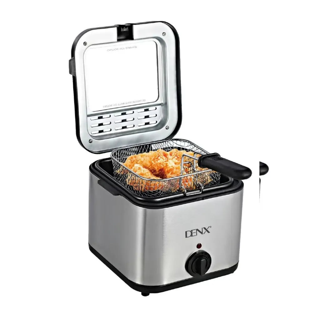 DENX Electric Deep Fryer Stove DX4002 2.5L Stainless Steel Adjustable Temperature up to 180°C 1000W Power