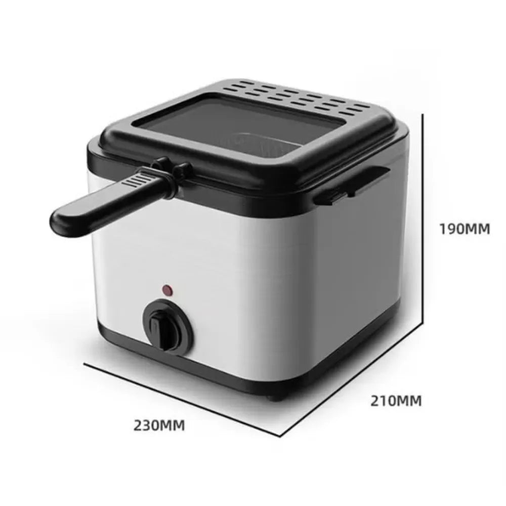 DENX Electric Deep Fryer Stove DX4002 2.5L Stainless Steel Adjustable Temperature up to 180°C 1000W Power
