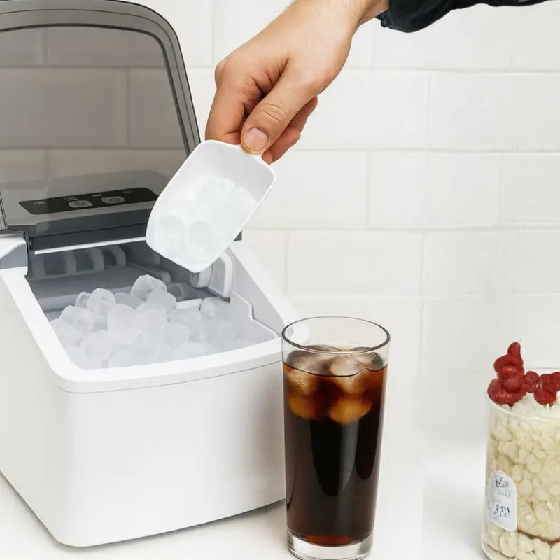 DENX Ice Maker DX2051 12kg/Day Quick Ice Production 1.3L Water Tank Sleek Design - White
