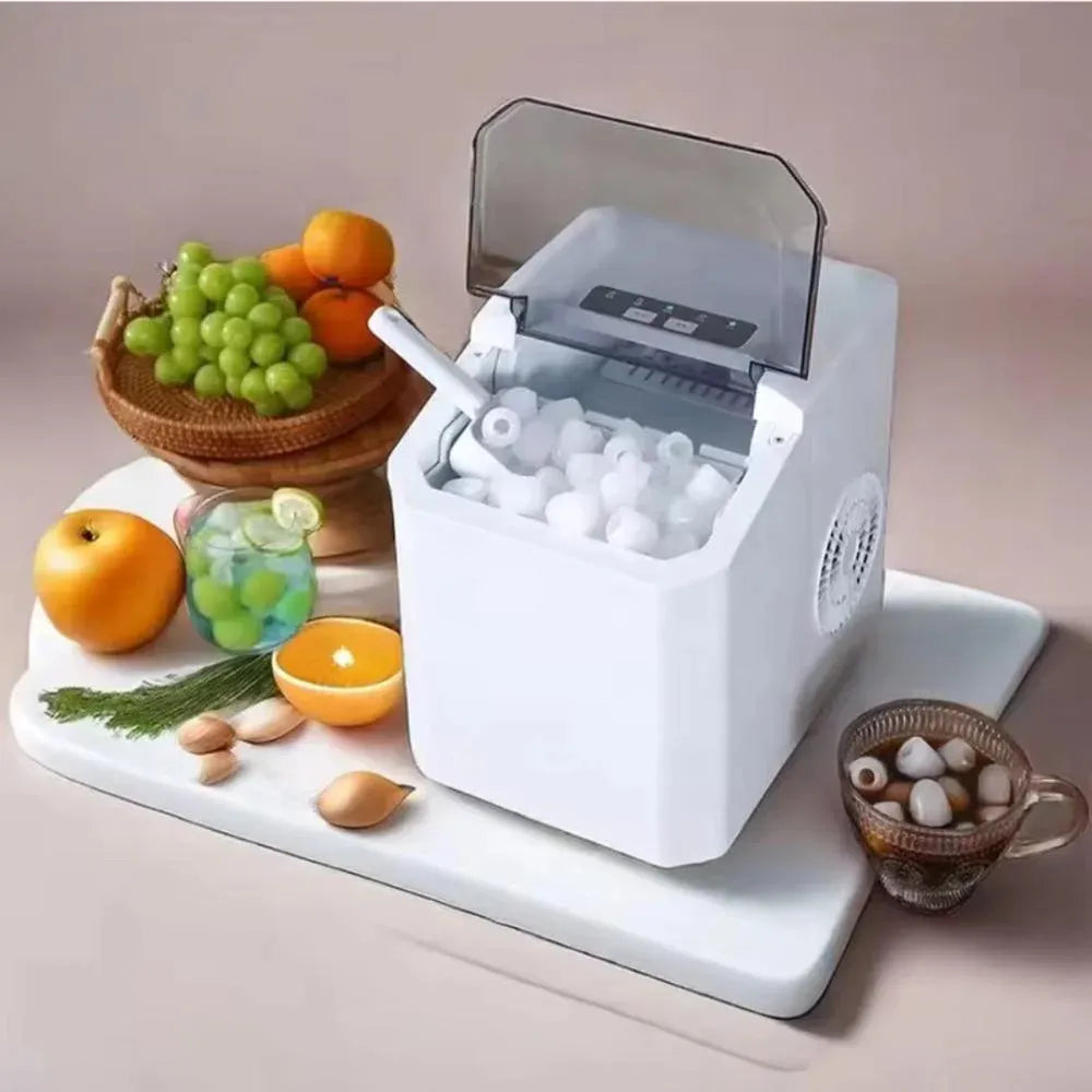 DENX Ice Maker DX2051 12kg/Day Quick Ice Production 1.3L Water Tank Sleek Design - White