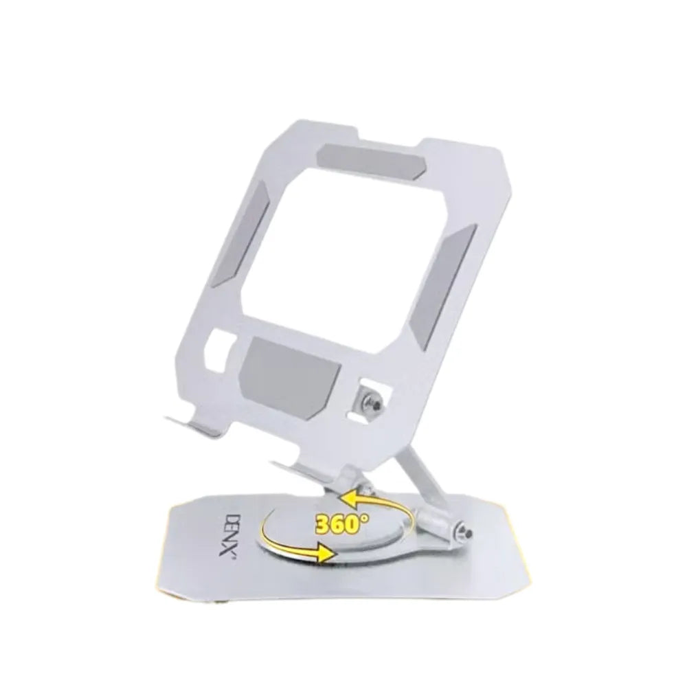 DENX Adjustable Tablet Stand DX1269 360° Rotatable Foldable Anti-Slip Base Multi-Size Compatible for iPad, Galaxy Tab, Kindle