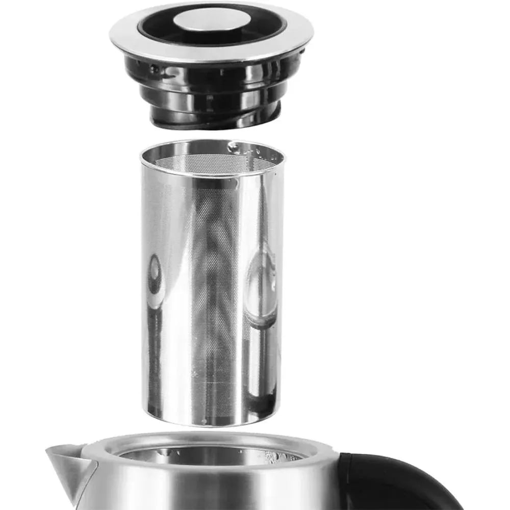 DENX Electric Kettle DX3408 1.8L High Borosilicate Glass 1500W with Mesh Filter and Dry-Boil Protection