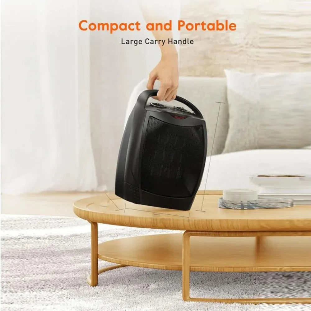 DENX Electric Heater DX2604 1500W 3-Speed Heating Modes 45° Rotating Warm Air for Home Use