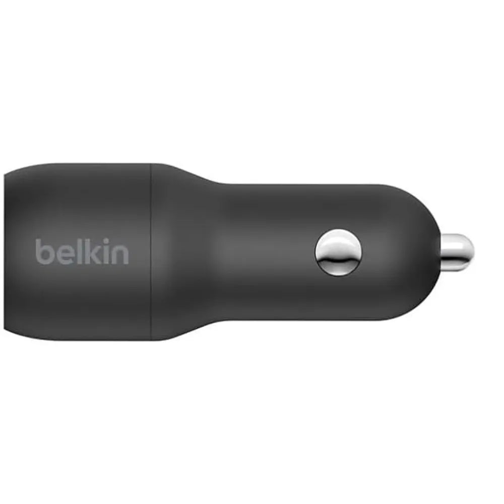 Belkin Dual USB Car Charger 24W Boost Charge 2-Port USB-A for iPhone, Android, Tablets, and More – Black