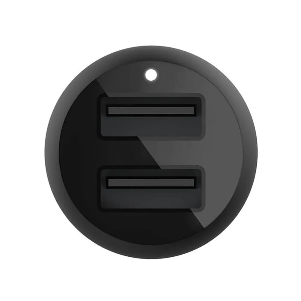 Belkin Dual USB Car Charger 24W Boost Charge 2-Port USB-A for iPhone, Android, Tablets, and More – Black