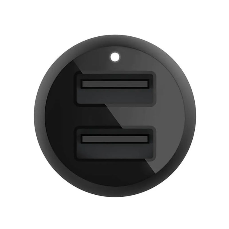Belkin Dual USB Car Charger 24W Boost Charge 2-Port USB-A for iPhone, Android, Tablets, and More – Black