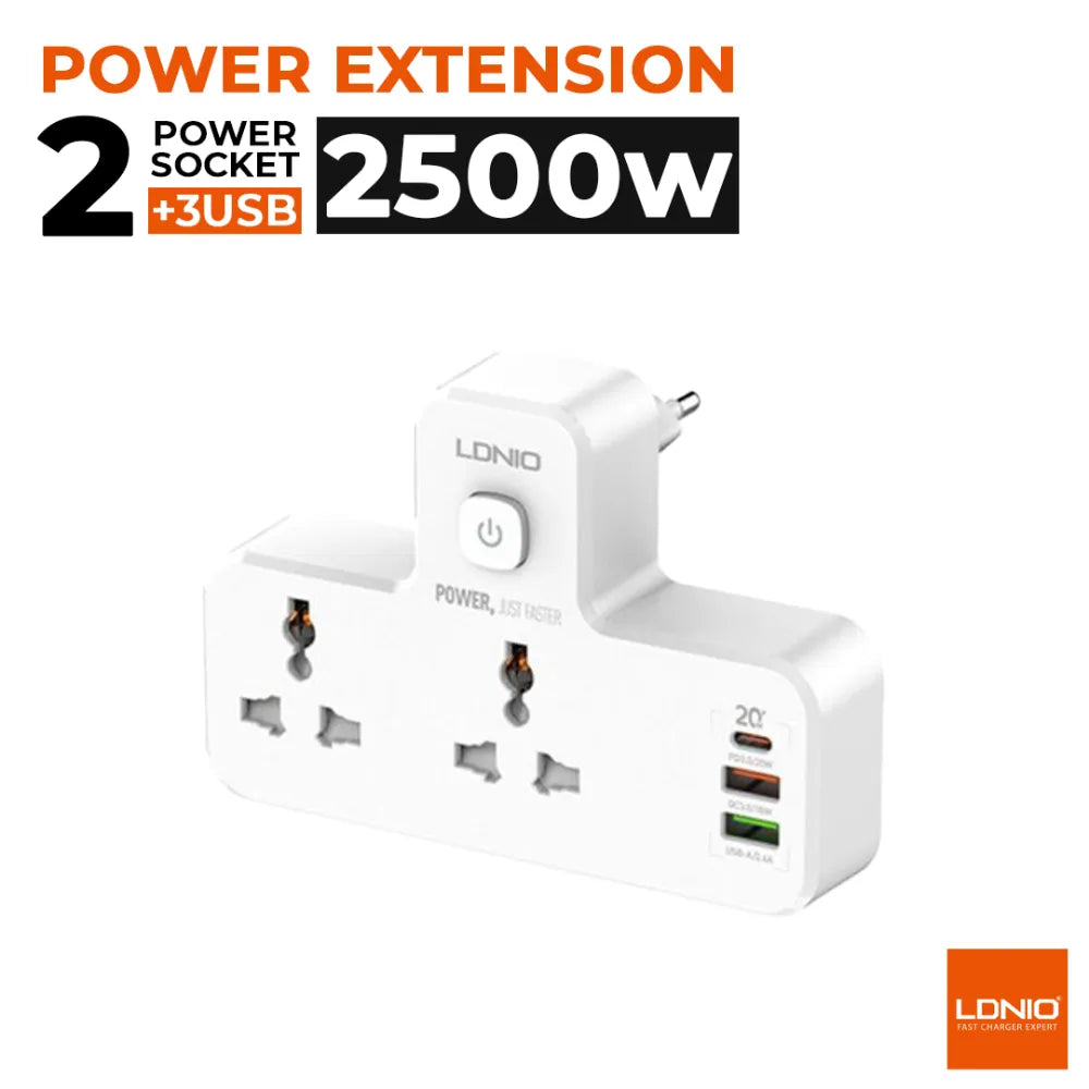 LDNIO SC2311 2 Outlets Socket - 2500W