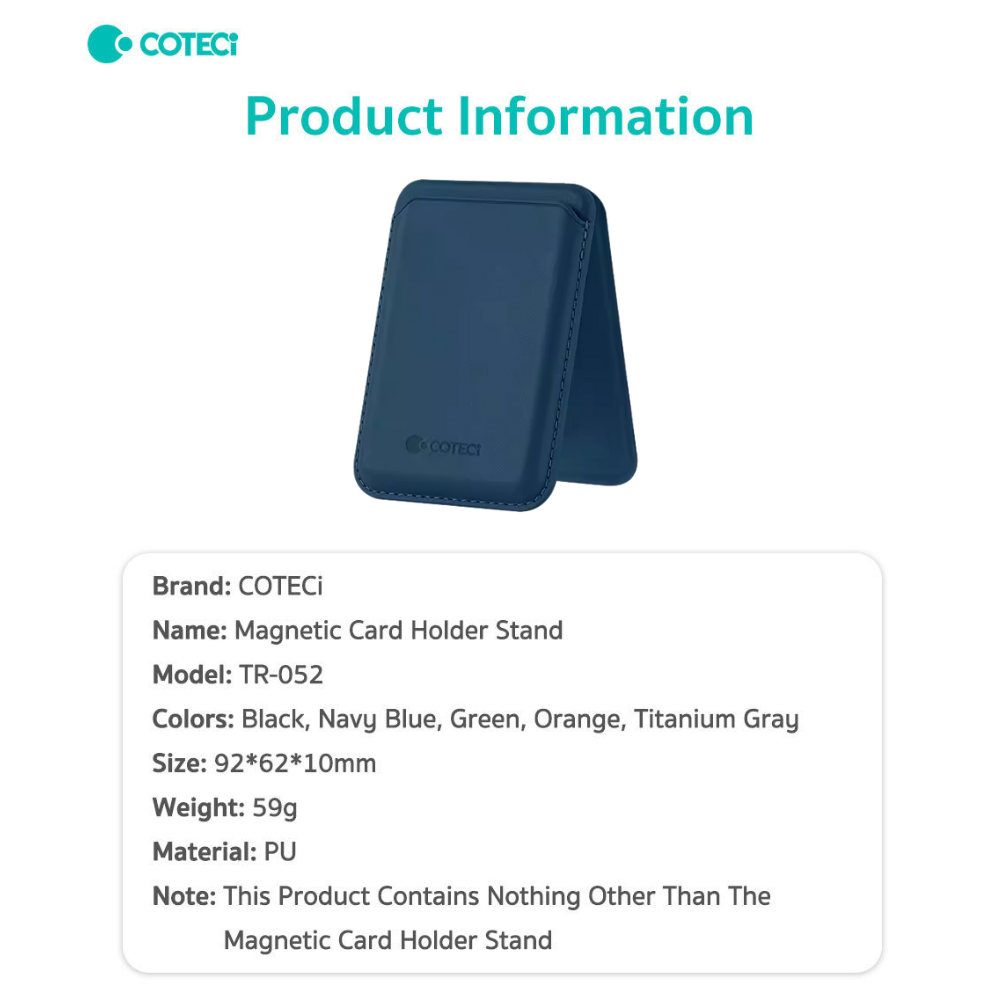 COTECi Card Holder Magnetic Stand - Blue