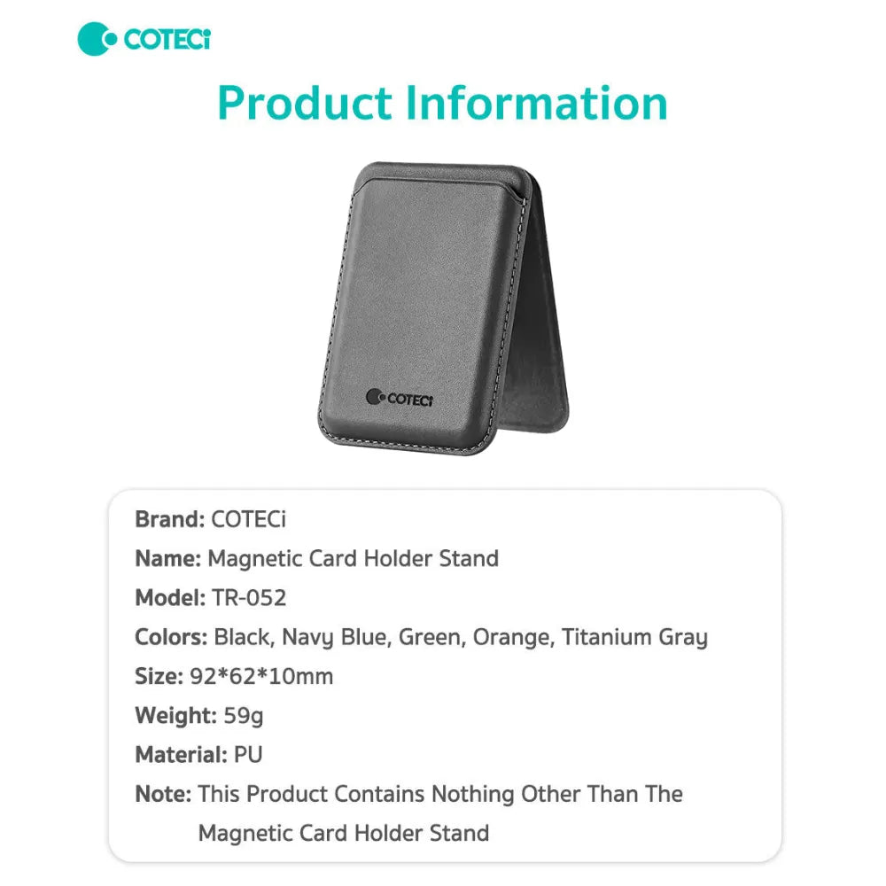 COTECi Card Holder Magnetic Stand - Black