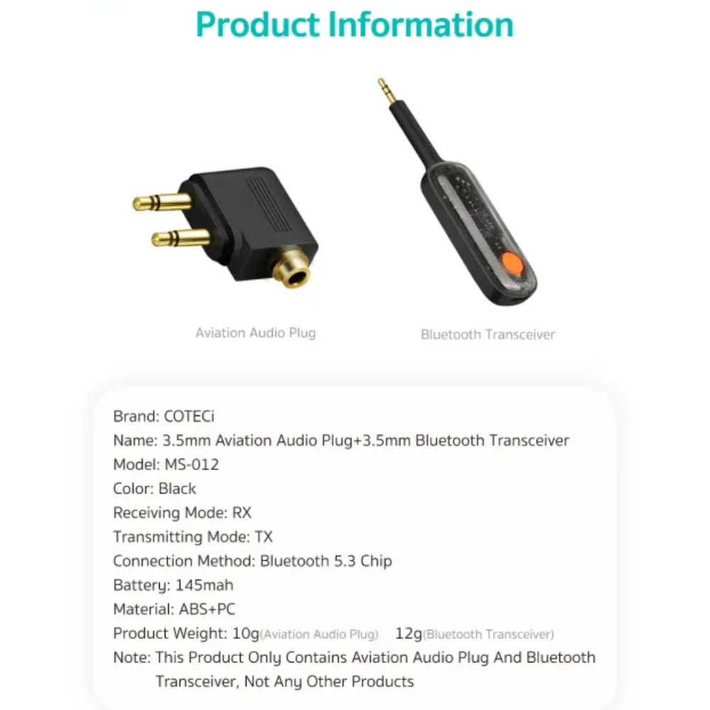 COTECi Aivation Audio Transmitter Reciever