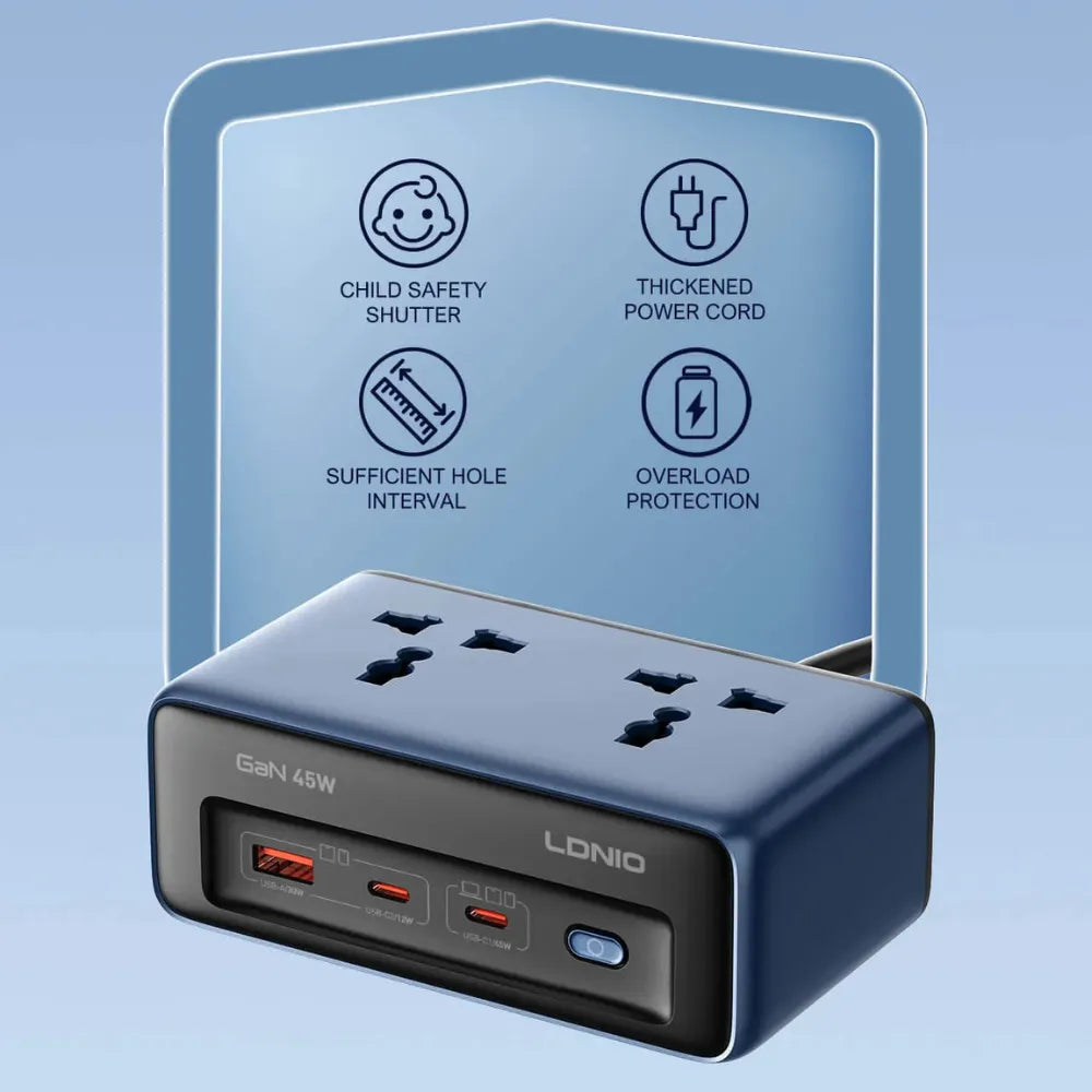LDINIO GaN Desktop Power Strip - 2500W