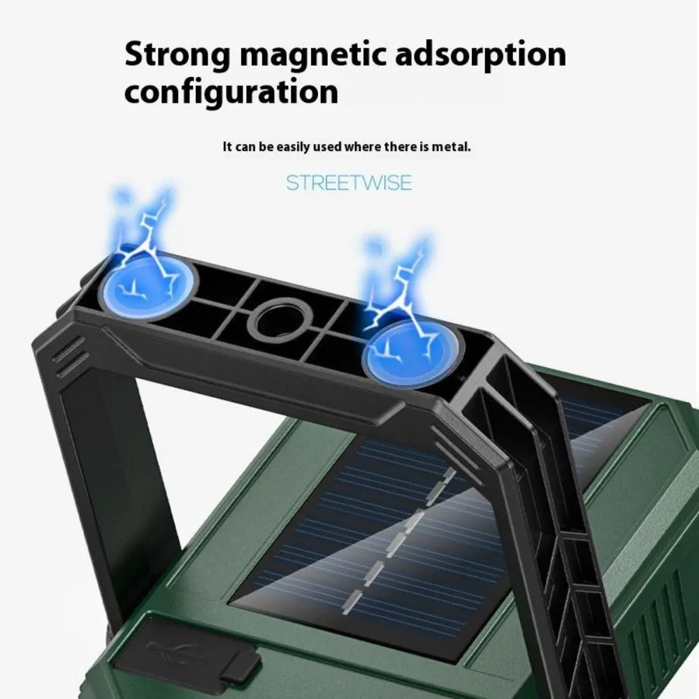 Xiaowolun G600 Rechargeable LED Camping Light 10000mAh Battery USB Rechargeable Multifunction Outdoor Lantern - Dark Green