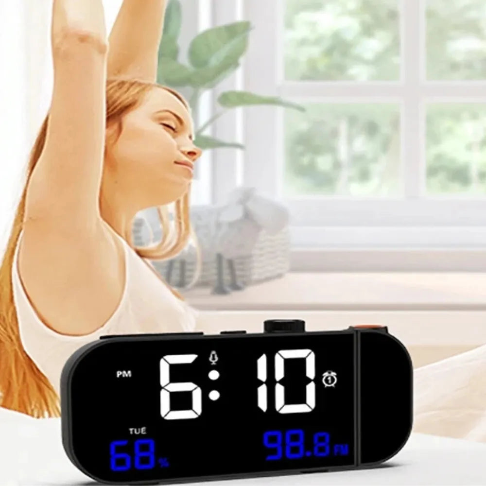 Digital mirror Protection Alarm clock